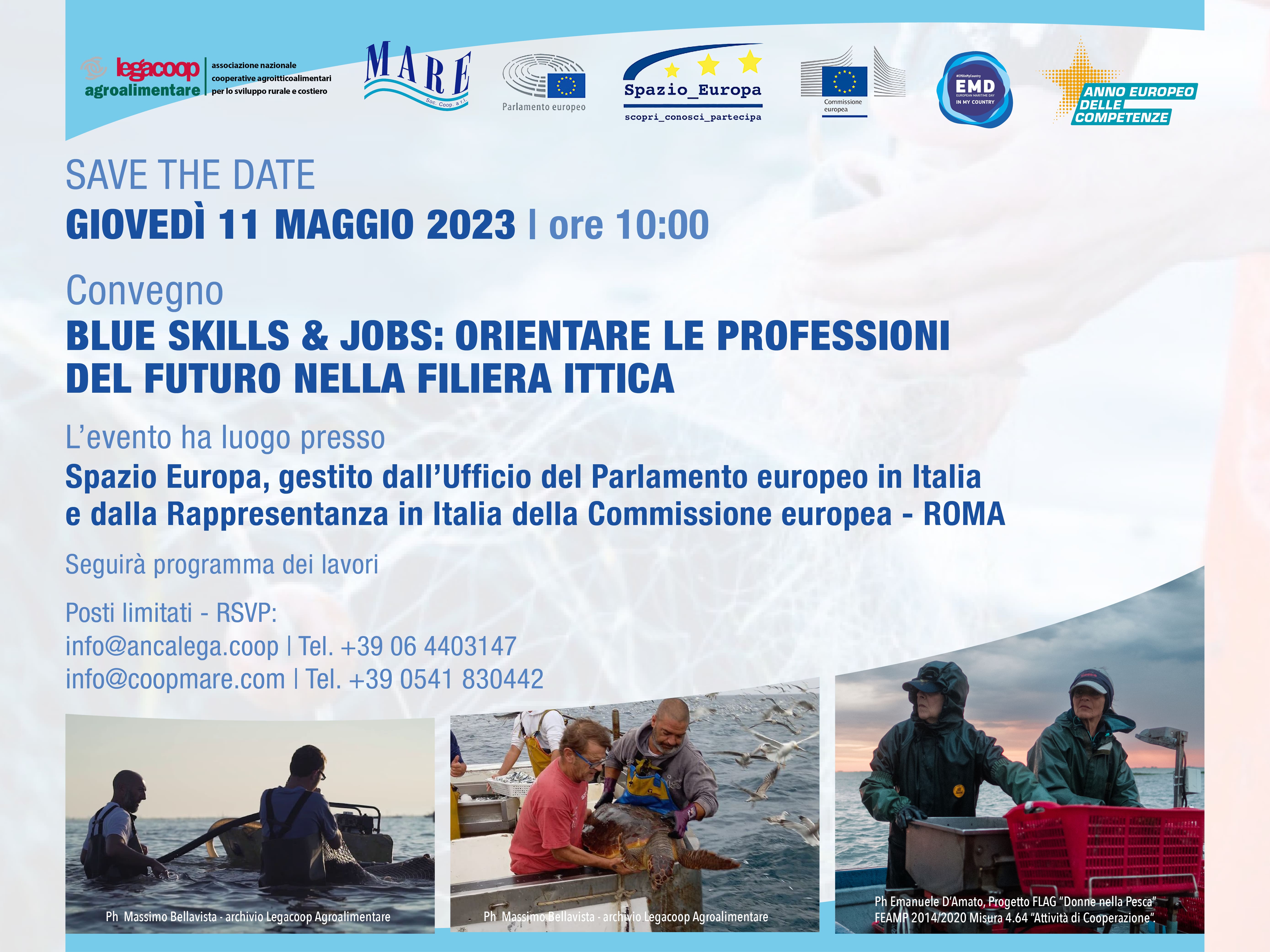 SAVE THE DATE Convegno Blue Skills and Jobs - orientare le professioni del futuro nella filiera ittica 